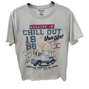 Mister Softee "Chill Out" Van Life Graphic T-Shirt - Men's Size Large - Cream